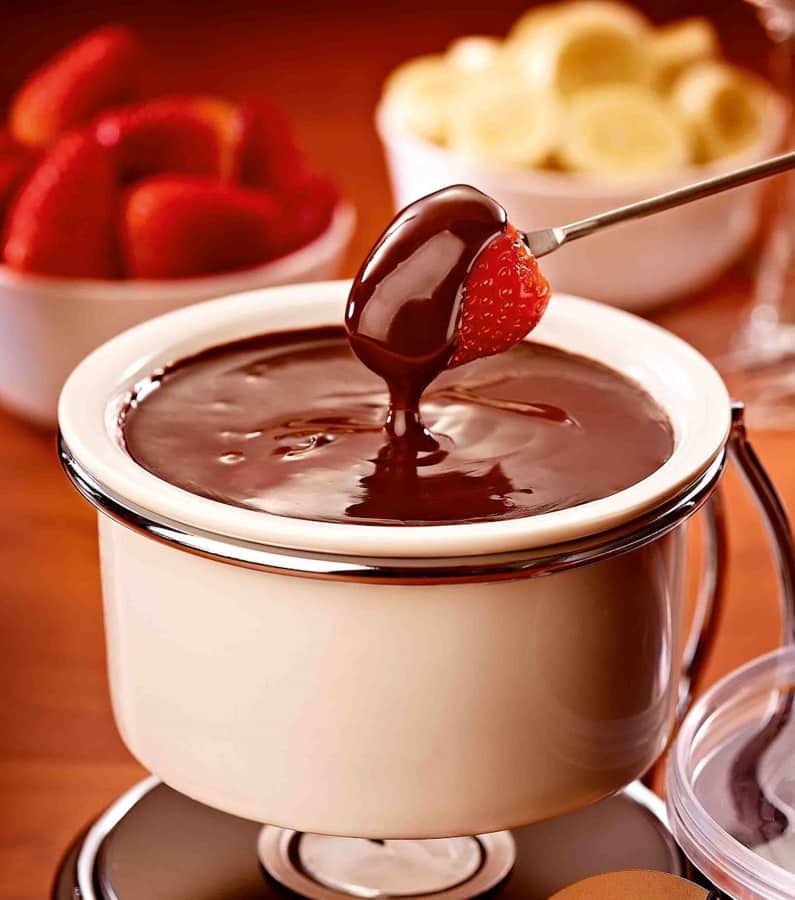 Receita de fondue de chocolate