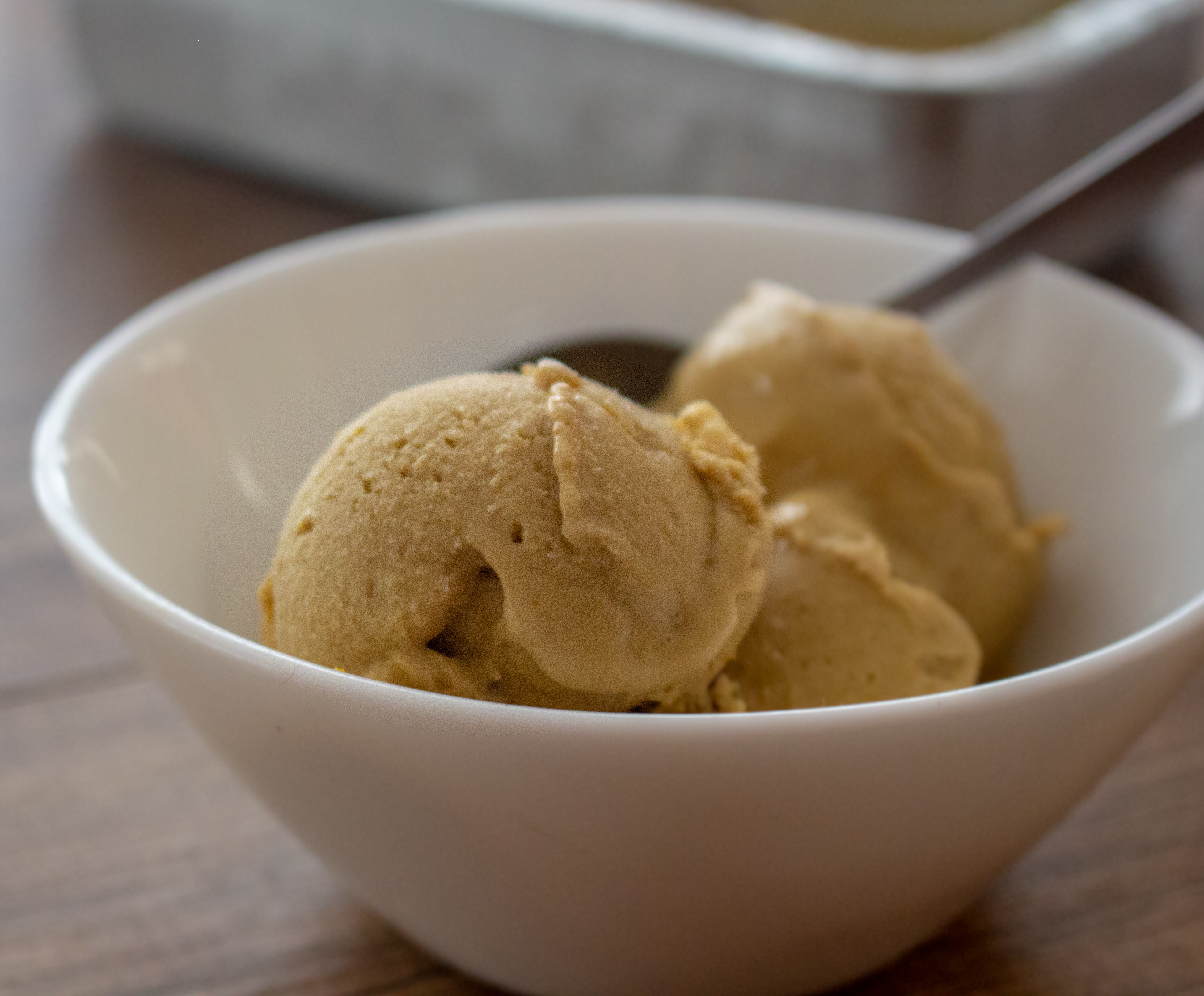 sorvete cremoso de café